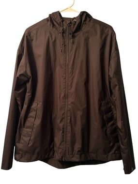 REI Men's Black Hooded Windbreaker Size Medium